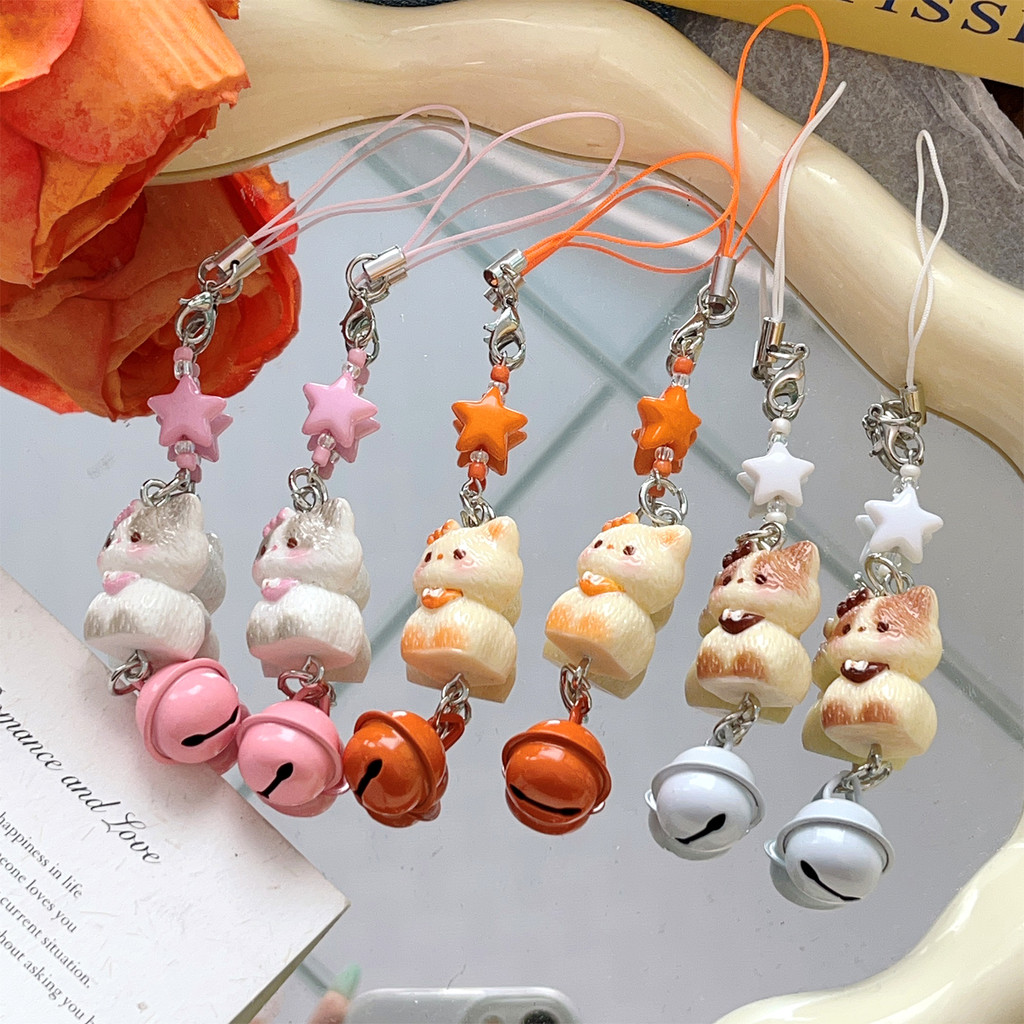 3 Cái - Móc Khóa Mặt Dây Chuyền Mèo Xiêm Đa Năng - Thiết Kế Nhựa / Nhựa Bền Có Nhẫn Kim Loại, 3 Màu Sắc Quyến Rũ, Túi Dễ Thương Quyến Rũ & Trang Trí Phụ Kiện Điện Thoại