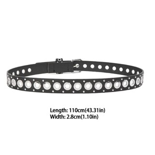 Dây thắt lưng MIKYCO da PU có khóa ghim, hợp thời trang