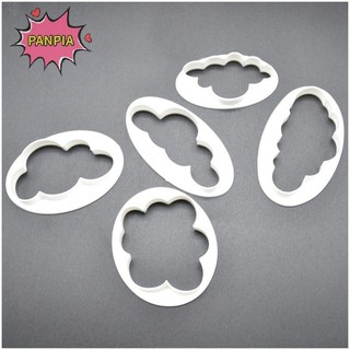 Pnpia 5 Cái / bộ Hình Đám Mây Cắt Cookie Tùy Chỉnh Làm 3D In Bánh Quy Fondant Khuôn Boutique