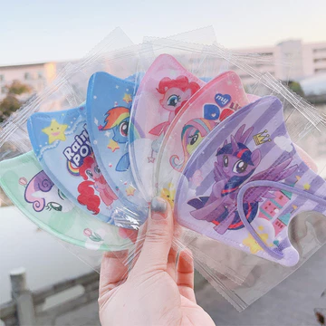 Mặt nạ trẻ em 3D (50 chiếc) Cô gái dễ thương Hoạt hình Công chúa My Little Pony Pattern Mặt nạ trẻ em Đóng gói cá nhân Mặt nạ trẻ em 3-12 tuổi nạ em 3D