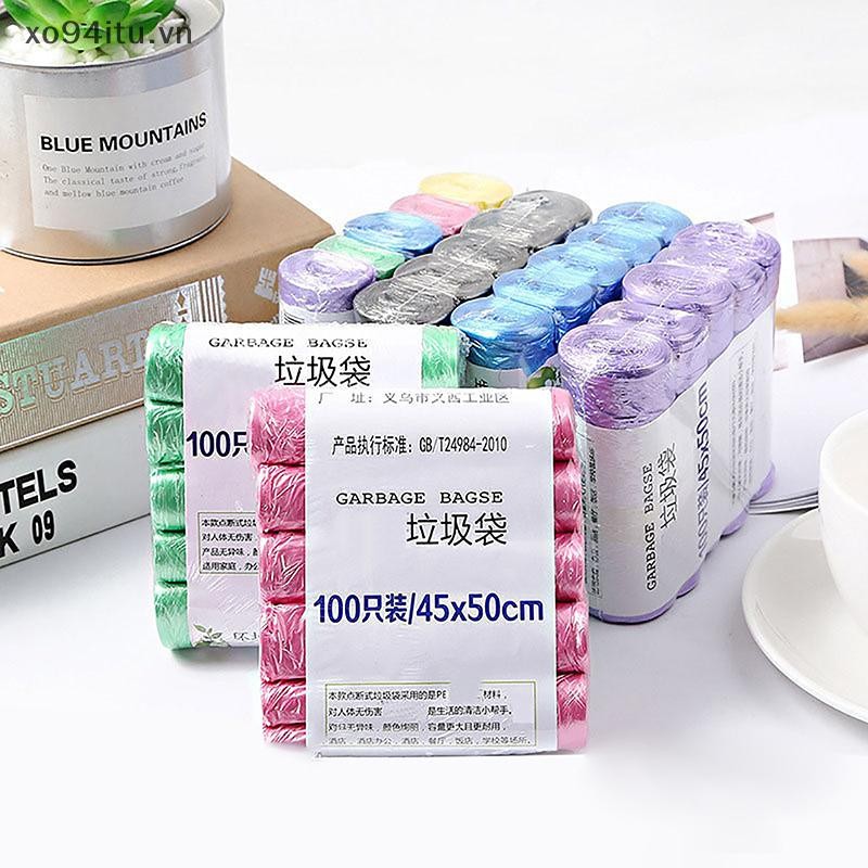 Xoitu 5 Cuộn 1 Gói 100 Chiếc Hộ Gia Đình Dùng Một Lần Túi Đựng Rác Nhà Bếp Túi Rác Vệ Sinh Túi Rác Túi Nhựa VN