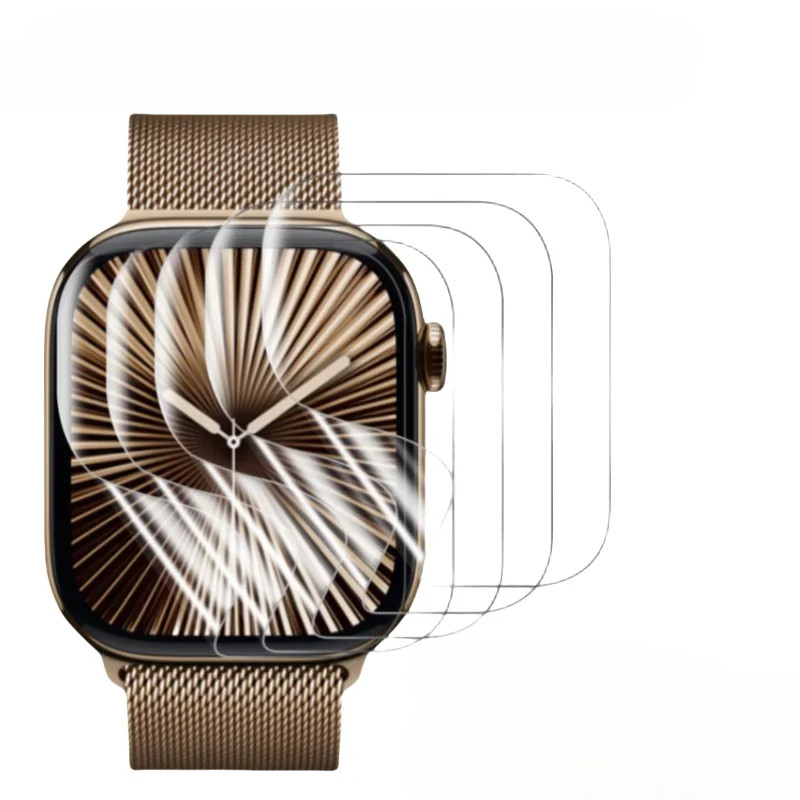 Dành Cho Series 6 5 4 SE 40mm 44mm 3 2 1 38mm 42mm HD Đen Kính Cường Lực Cho Apple Watch Series 10 42mm 46mm 9 8 7 41mm 45mm Ultra 2 49mm Chống Vân Tay Bảo Vệ Màn Hình Đồng Hồ
