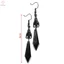 Bông tai dơi đen đính hạt nhỏ giọt màu đỏ, bông tai, trang sức Gothic, trang sức thay thế, quà tặng Gothic cho cô ấy, người yêu dơi, Halloween mới