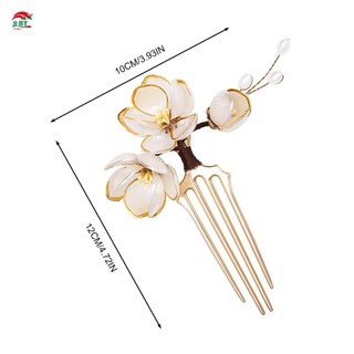 Lược Tóc Hợp Kim Cô Dâu Với Ngọc Trai Trang Trí Người Phụ Nữ Hợp Kim Thanh Lịch Lược Barrette