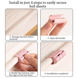 NOOKSTORY 10 chiếc Giá đỡ nệm, Khóa cố định Kẹp Drap giường có thể điều chỉnh, Kẹp tấm chống trượt nhỏ gọn chịu áp lực