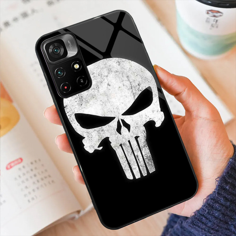 Ốp Điện Thoại Kính PUNISHER 01 Cho Xiaomi POCO F3 F4 F5 M3 M4 M5 M6 4G X3 X4 GT NFC X5 X6 PRO 5G