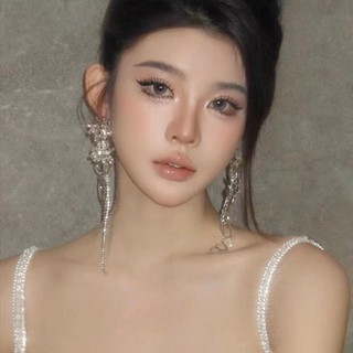 Siêu Nhấp Nháy Cao Cấp Phóng Đại Bông Tai Cô Dâu Họp Thường Niên Bướm Tua Rua Dài Tai Kẹp