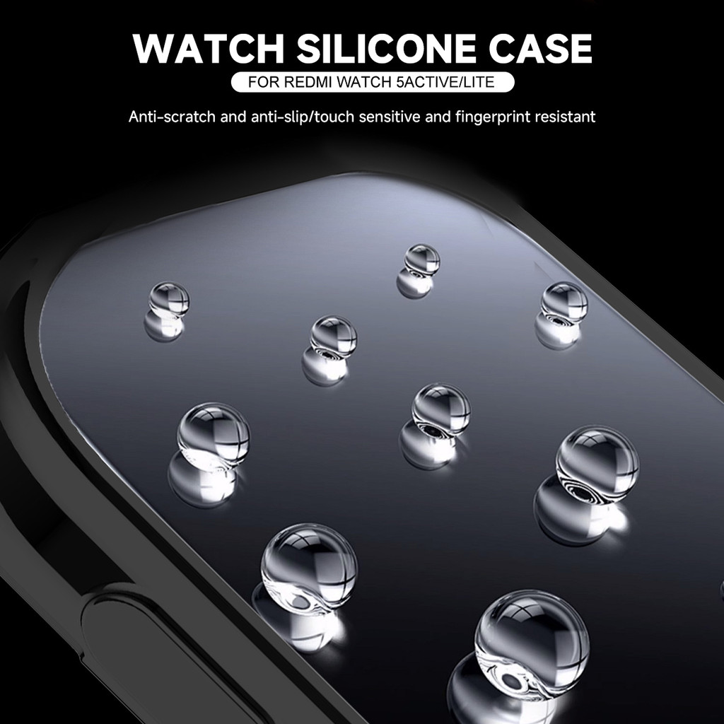 Dây đeo từ tính silicon + vỏ tương thích với phụ kiện đồng hồ thay thế Redmi Watch 5 Active / 5 Lite