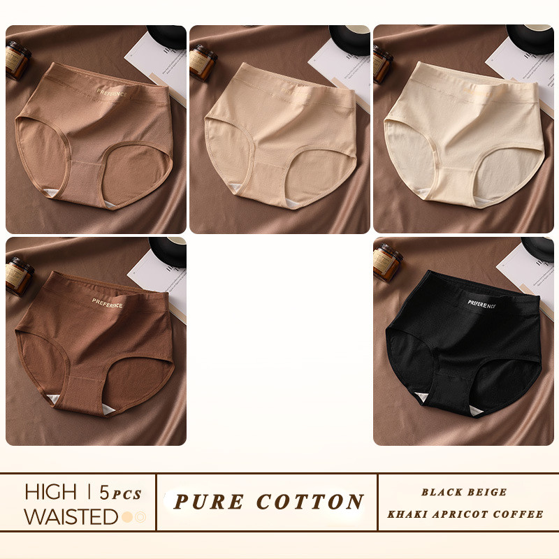 Ảnh Fallsweet Combo5 Nữ 100% Cotton Quần Đùi Cao Cấp Thoáng Khí Kích Thước Lớn Quần Lót Mềm Mại Comfot Quần Lót 4