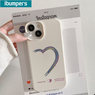 ibumpers Ốp Lưng IPhone Cặp Đôi Đơn Giản Hình Trái Tim Cho IPhone 16 15 14 12 13 11 Pro Max IP 7 8 Plus X XS XR Ốp Điện Thoại Mỏng Silicon Mềm Da Họa Tiết