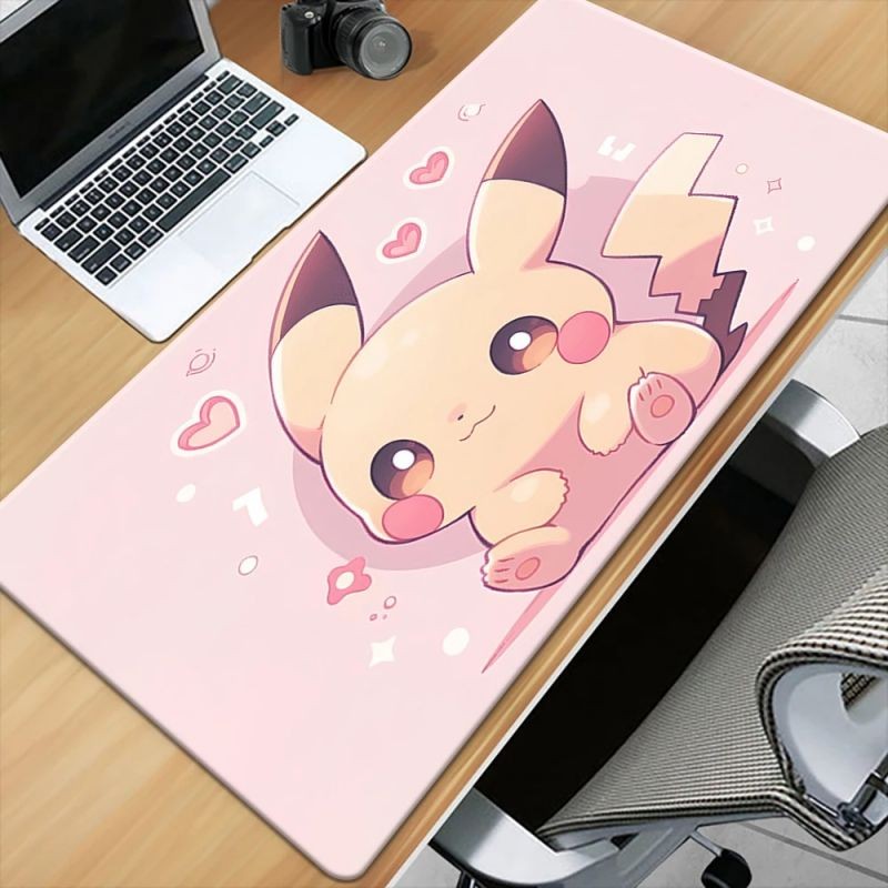 Pokemon Hoạt Hình Dễ Thương In HD Chơi Game Mousepad Khóa Máy Tính Cạnh Cao Su Tự Nhiên Thể Thao Điện Tử Bàn Miếng Lót Chuột Lớn