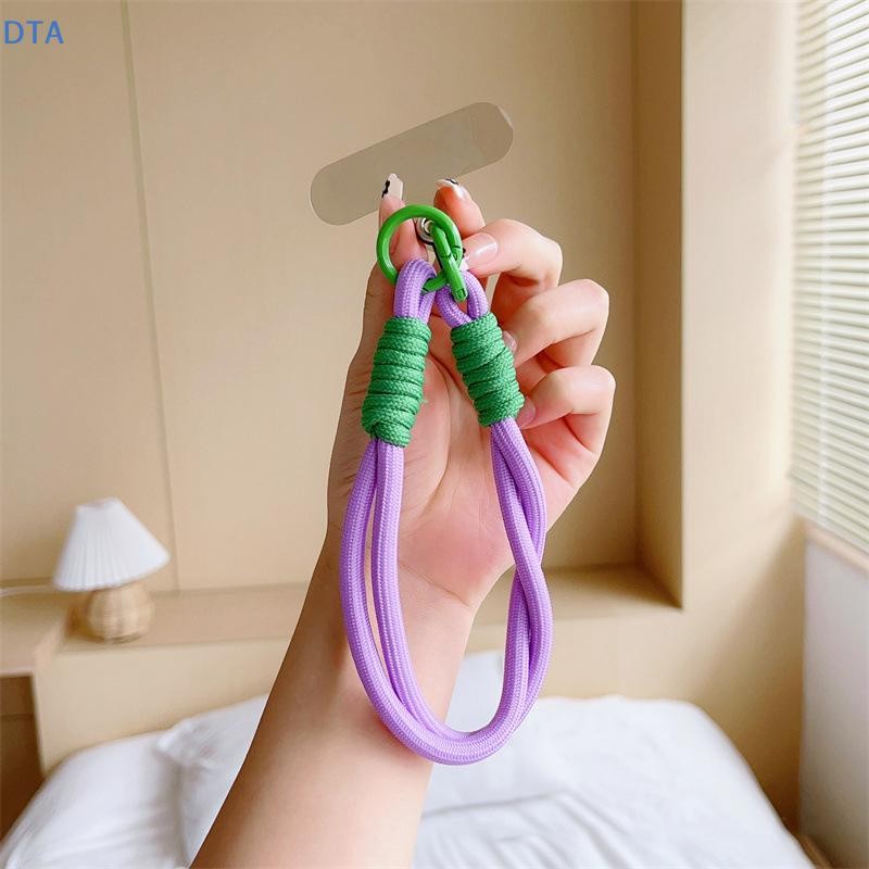 [Dta] Dây Đeo Cổ Tay Cho Điện Thoại Quyến Rũ Phụ Kiện Tế Bào Sang Trọng Có Miếng Dán Móc Khóa Vòng Tay Tinh Tế Điện Thoại Trang Sức Dây Móc Khóa PO