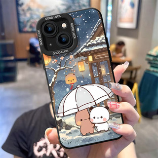 Ốp điện thoại thời trang tuyết đầu tiên trong mùa đông cho iPhone16 / 15 / 14 / 13 / MINI / 12 / 11 / Pro MAX / X / XS / XR / 7 / 8 / 6 Vỏ bảo vệ toàn diện bằng silicon lỏng chống sốc và chống rơi