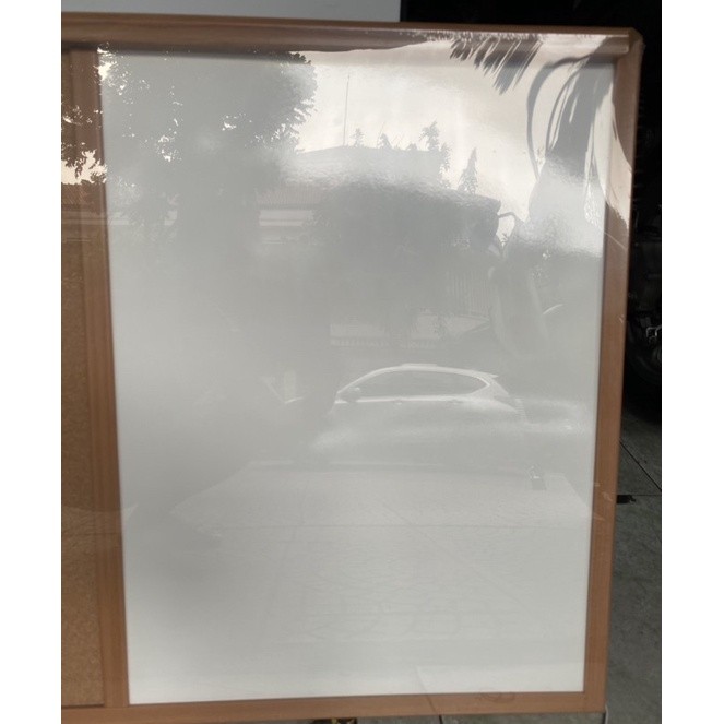 Bảng trắng COMBO tích hợp bảng ghim bần ghi chú khung gỗ LIE, decor 60x90cm ( tặng đinh ghim