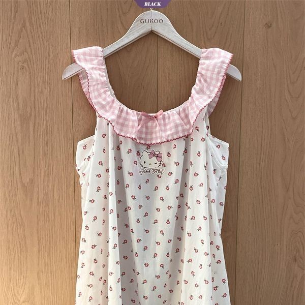 Váy HelloKitty Dễ Thương Và Ngọt Ngào Nữ Nhật Bản Mới Ins Phong Cách Mùa Hè Homewear Váy Ngủ [BL]