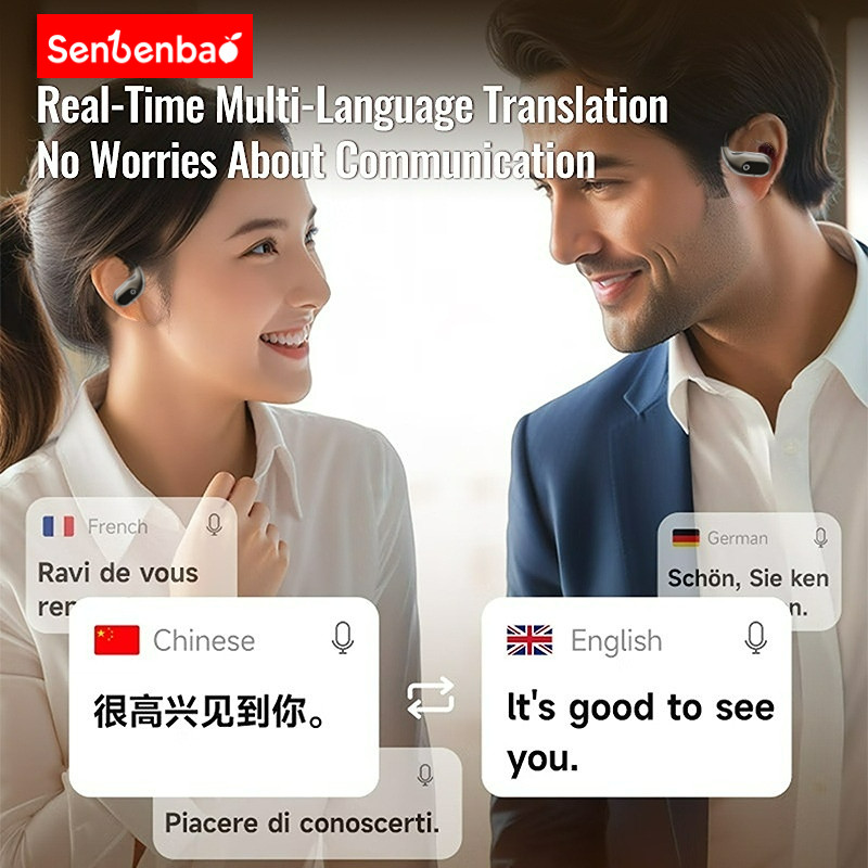 Senbenbao XG99 OWS AI Voice Dịch tức thì Tai nghe Bluetooth Tai nghe chơi game Bluetooth có độ trễ thấp 5.4