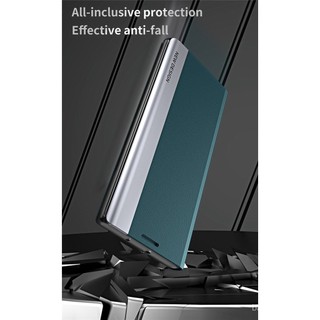 Trường hợp đối với Honor X7 x7b X8 5g x8b x9a x9b X9C X30 X50 X60 Pro X90 sang trọng mờ da lật mạ cửa sổ điện thoại phía trước Bìa