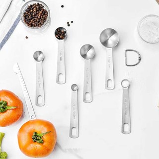 6pcs Stainless Steel Measuring Spoon Measuring Cup Set Measuring Cups Spoons Kitchen Baking Cooking