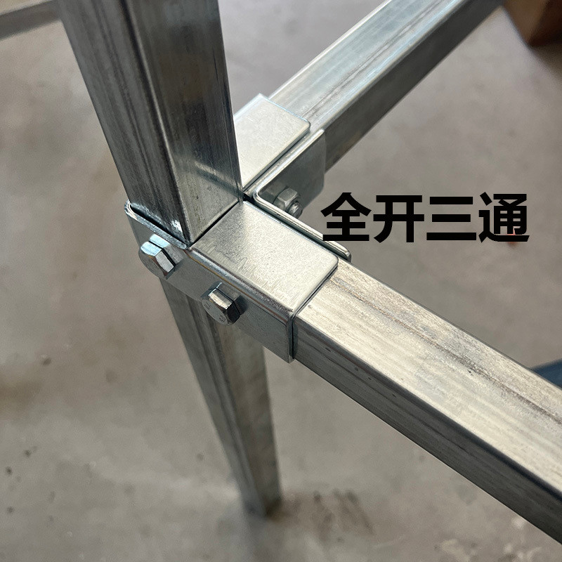 Kết nối ống vuông mạ kẽm, khớp nối ống thép không hàn, kẹp cố định ống sắt, kẹp kệ 25 ống vuông QYKZ