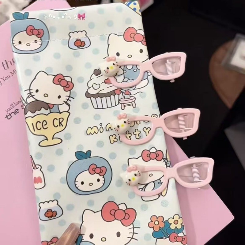 Ngọt Ngào Dễ Thương HelloKitty Kính Kẹp Tóc Nhỏ Bé Gái Trán Nổ Kẹp Phụ Kiện Tóc