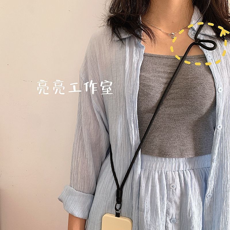 Phụ Kiện Điện Thoại Di Động Thời Trang Đơn Giản Màu Trơn Điện Thoại Di Động Liên Kết Đeo Ngang Mạnh Chống Sốc Có Thể Điều Chỉnh Dây Đeo Ngang ccd Dây Đeo Camera S