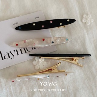 Yoing / Phiên Bản Hàn Quốc Niche Thiết Kế Nhiều Màu Sắc Chấm Kim Cương Acetate Kẹp Tóc Ngọt Mát Phù Hợp Với Mỏ Vịt Kẹp Phụ Kiện Tóc