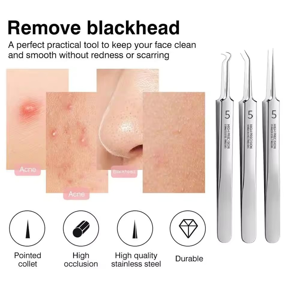 1 / 2 Salon Chăm Sóc Sắc Đẹp Đức Ultra - Fine No. Dụng cụ làm sạch nhíp mụn đầu đen 5 Cell