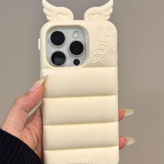 Ốp điện thoại túi khí cánh thiên thần ba chiều tiên tiến cho iPhone16 15 14 13 Pro Max bảo vệ camera chống sốc chống rơi mặt sau mềm