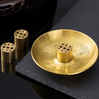 Chân Đế Cắm Nhang Đồng Nguyên Chất, Mini 9 Lỗ, Chuyên Dùng Cho Nhang Trầm Tây Tạng