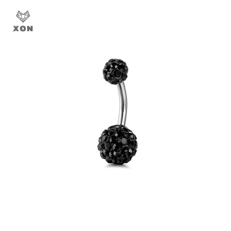 XON 1 Khuyên Rốn Bằng Thép Không Gỉ Đính Đá Zircon Dễ Thương
