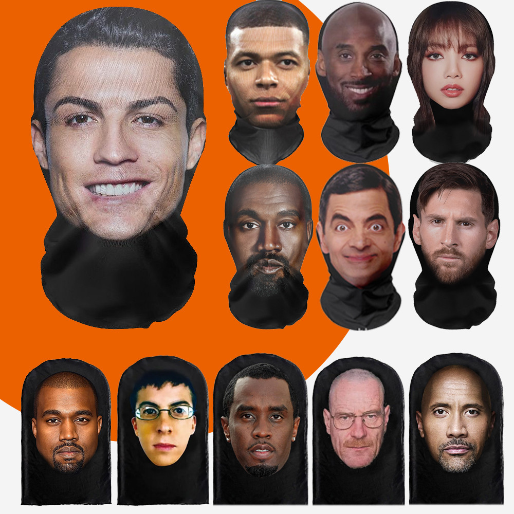 3D in Full Face Mask Cosplay Diddy Kanye Mặt nạ Người nổi tiếng ngụy ...