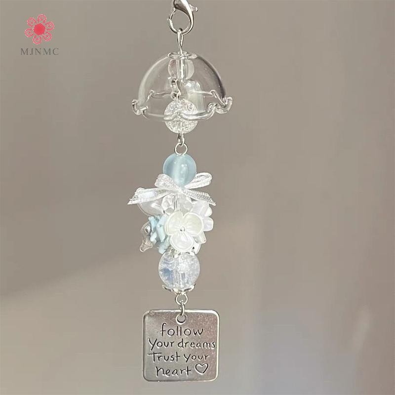 MJnmc Trong Suốt Móc Khóa Dễ Thương Chuông Gió Mặt Dây Chuyền Móc Khóa Điện Thoại Di Động Dây Túi Phụ Kiện Trang Trí Nhà Cửa Mới