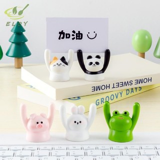 [ELOY] Hoạt Hình Dễ Thương Thiết Kế Động Vật Giá Đỡ Tin Nhắn Kẹp Ảnh Đứng Thẻ Truyền Cảm Hứng Bàn Trang Trí Phụ Kiện Thủ Công Tra VN