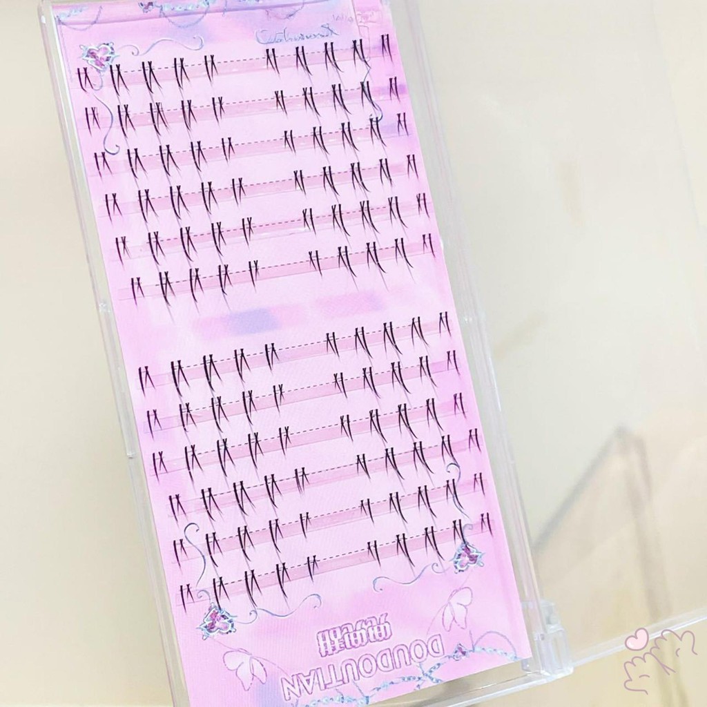 Phần mở rộng lông mi phía dưới 5-7mm Wispy Cụm nối mi thoải mái cả ngày và đêm