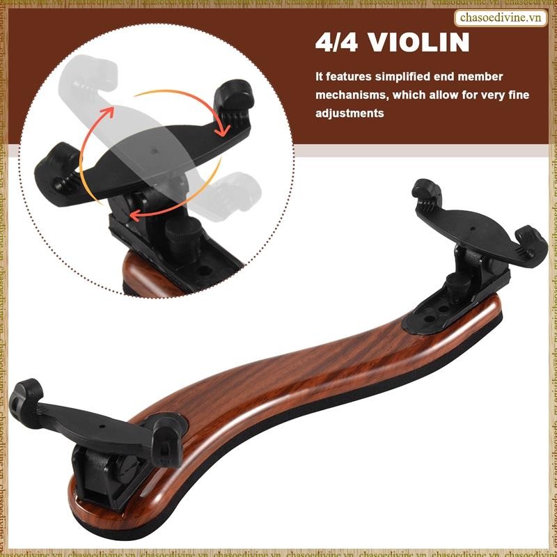 [K O G X] Hỗ trợ vai đàn Violin chuyên nghiệp 3 / 4 4 / 4 Phụ kiện vai đàn Violin bằng gỗ phong có thể điều chỉnh