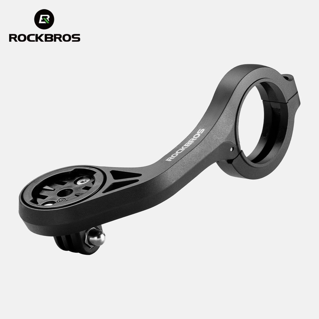 Đồng hồ bấm giờ gắn đèn Rockbros với giá đỡ Nylon tích hợp dành cho camera thể thao, tương thích với Garmin, Bryton, Wahoo