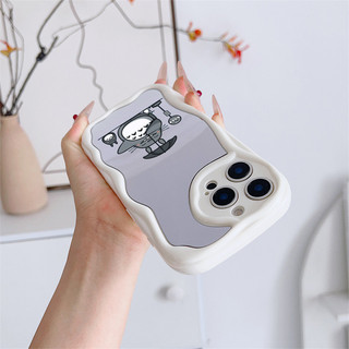 [Beecover] Ốp Gương Họa Tiết Kem Totoro Dễ Thương Cho IPHONE 16 16E 15 14 13 12 11 PRO MAX X XS XR XSMAX 7 8 6S 5 5S 12MINI 13 MINI + Plus SE 2020 / 2022 Vỏ NYJM
