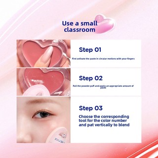 NUKKA Đèn Nước Blush Dán Mặt Làm Sáng Và Nhỏ Gọn Blush Highlight Tích Hợp Đèn Nước Da Đa Năng Dán Tự Nhiên Dưỡng Ẩm Mặt Nước Ánh Sáng Blush