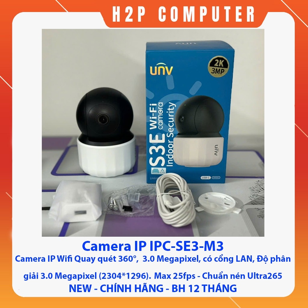 Camera IP IPC-S3E-M3 Camera IP Wifi Quay quét 360°, 3.0 Megapixel ...