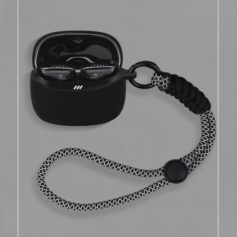 Dành Cho JBL TUNE BUDS 2 / Beam 2 / Flex 2 Ốp Lưng Tai Nghe Silicon Vỏ Bảo Vệ Tai Nghe Màu Trơn Tai Nghe Tay Mềm Bảo Vệ Chống Sốc Có Nhẫn