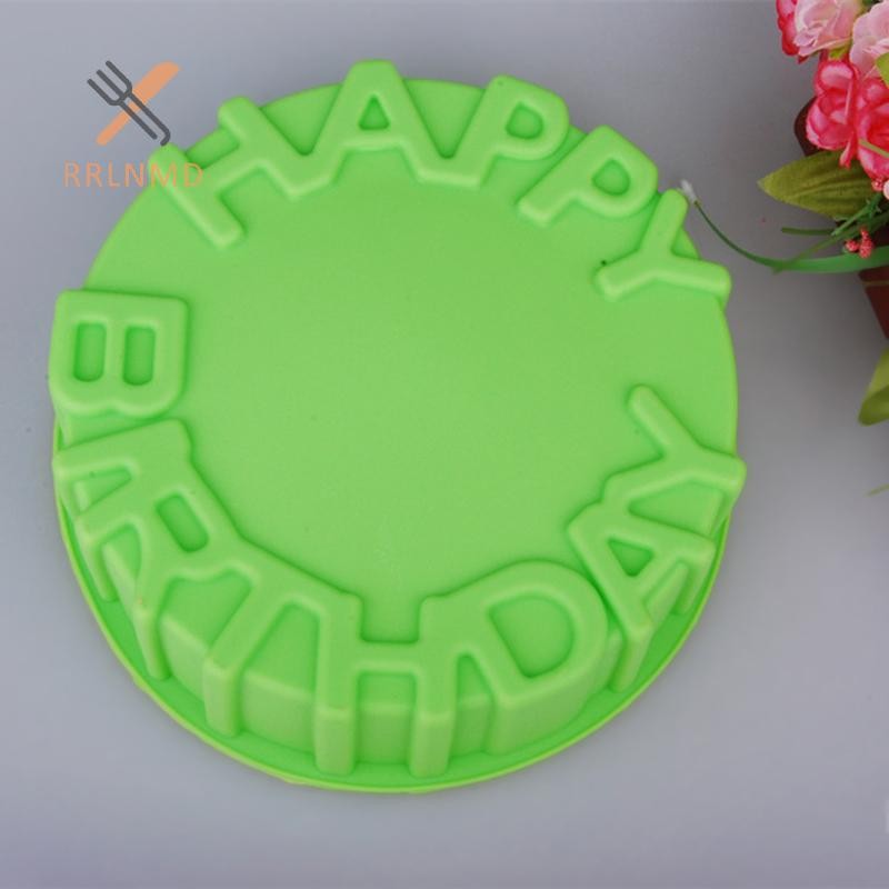 Rrlnmd Khuôn Bánh Silicon Lễ Hội Bánh Nướng Chảo Mousse Khuôn 3D DIY Thông Tư Chúc Mừng Sinh Nhật Handmade Nhà Bếp Dụng Cụ Nướng Bánh Accessorie MỚI