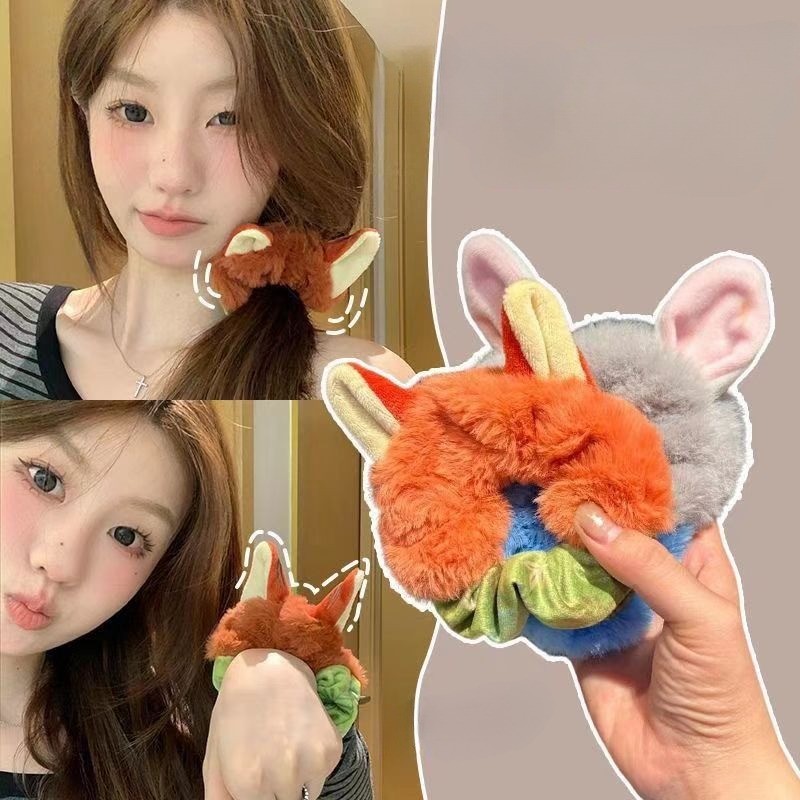 Phụ kiện tóc hình cáo và thỏ sang trọng, phù hợp nữ học sinh mùa thu đông