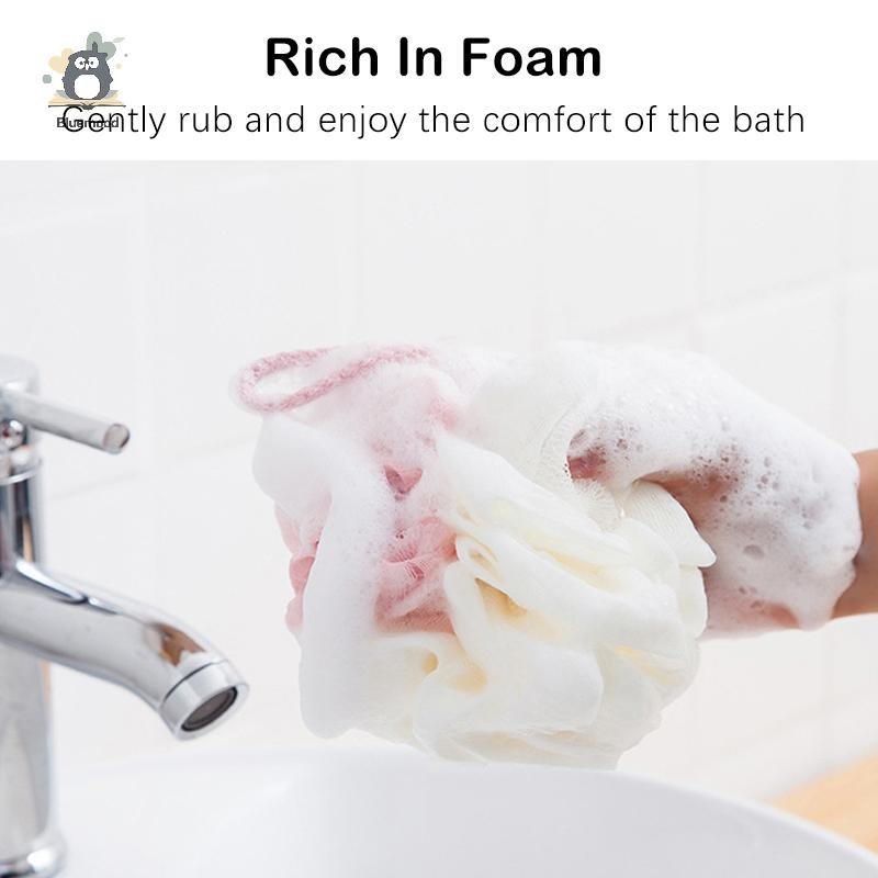 [Bluemood] Lưới Mềm Tắm Ren Da Bàn Chải Rửa Mặt Tắm Puff Body Cleaner Tẩy Tế Bào Chết Tẩy Tế Bào Chết Phụ Kiện Tắm Hoa Mới