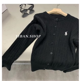 Phong Cách Hàn Quốc Nữ Thời Trang Ins Dệt Kim Ôm Cổ Chữ O Cardigan Áo Len Dài Tay