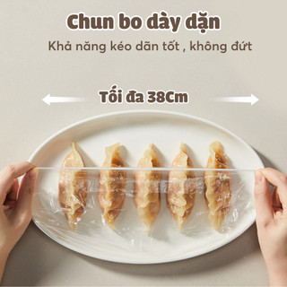 Bịch 300 màng bọc thực phẩm dạng rút tiện lợi hình chú gà, Màng bọc PE siêu dai chịu nhiệt tiện lợi