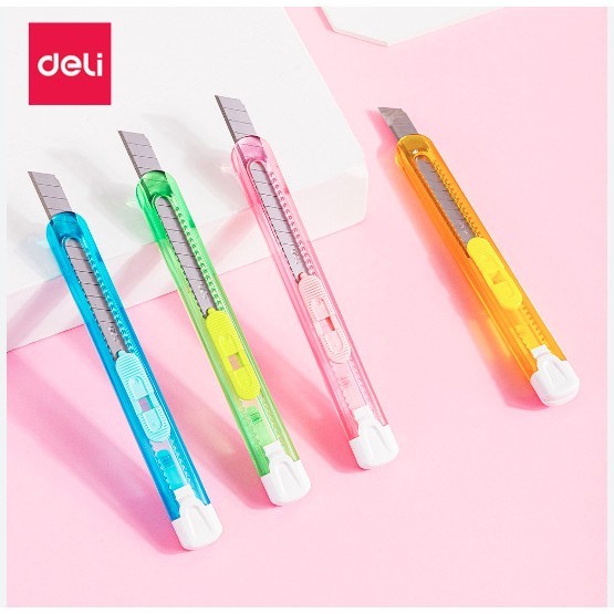 Dao rọc giấy Deli 2054 vỏ nhiều màu NEON COMIKO -