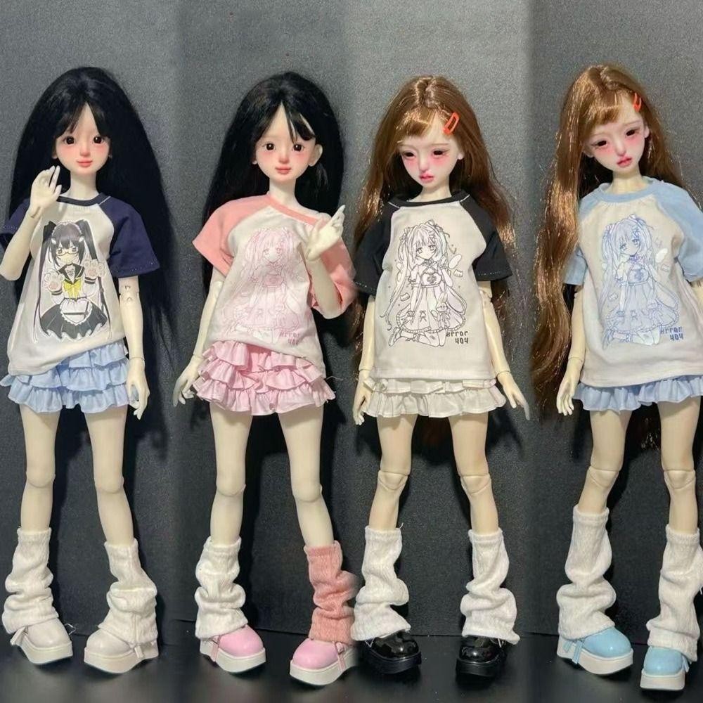 SEYAWSON Quần Áo Đại Học, Tất Chân, Áo Thun Giải Trí, Phụ Kiện DIY Cho Búp Bê 30/45cm 1/4 1/6 BJD
