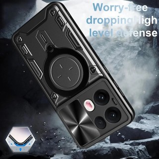 Ốp Giá Đỡ Vòng Ô Tô Từ Tính Cho Oppo Reno 15 13 12 Pro 13F 12F Reno13 Reno15Pro 15F 5G Armor Vỏ Chống Sốc Chống Rơi Ốp điện thoại Trượt Đẩy Camera Bảo Vệ Mặt Sau Ốp Cứng