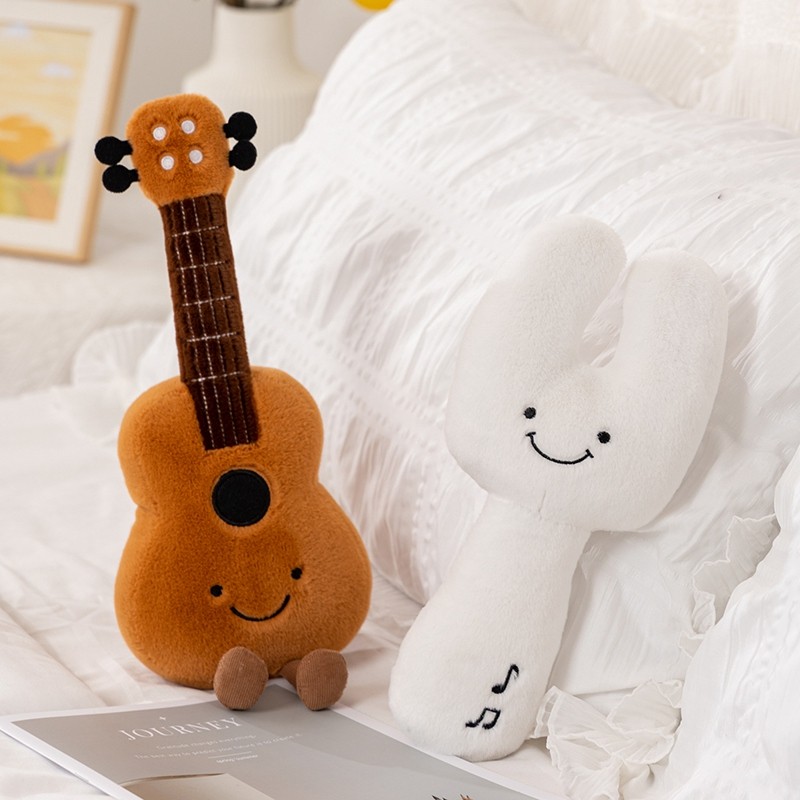 Sáng Tạo Mô Phỏng Violin Sang Trọng Đồ Chơi Guitar Note Búp Bê Mô Phỏng Dụng Cụ Búp Bê Phòng Ngủ Gối Mềm Sân Khấu Chống Đỡ Trang Trí Nhà Cửa Trẻ Em Giải Trí Búp Bê Quà Tặng Sinh Nhật