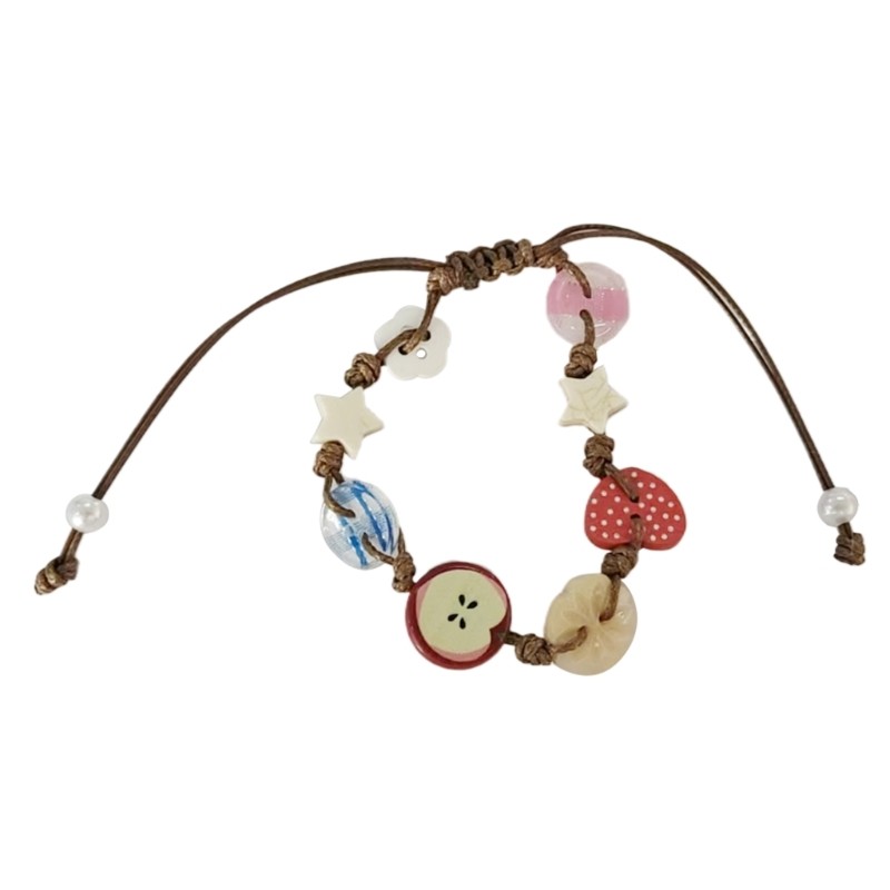 Vòng tay táo handmade từ nhựa chắc chắn cho thanh thiếu niên, thêm nét quyến rũ thanh lịch mỗi ngày